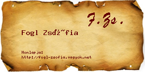 Fogl Zsófia névjegykártya