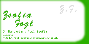 zsofia fogl business card