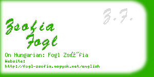 zsofia fogl business card